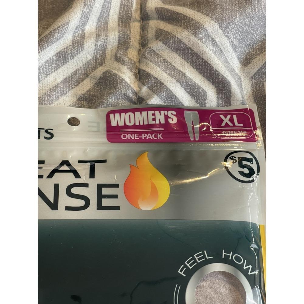 Heat Sense Women's Thermal Base Layer Pants Size XLarge Gray NEW BagQ